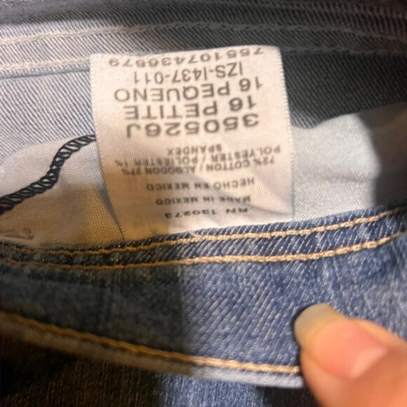 Lee Women 16 Petite Denim Blue Classic Fit Straight Leg 5 Pocket Jeans (V) - Picture 6 of 8